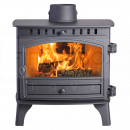 SHU1350 Hunter Herald 8 Eco, Wood Burner, Single Door <!DOCTYPE html>
<html lang=\"en\">
<head>
<meta charset=\"UTF-8\">
<meta name=\"viewport\" content=\"width=device-width, initial-scale=1.0\">
<title>Hunter Herald 8 Eco Wood Burner - Single Door</title>
</head>
<body>
<article>
<h1>Hunter Herald 8 Eco Wood Burner - Single Door</h1>
<p>The Hunter Herald 8 Eco Wood Burner combines traditional design with modern combustion technology to create an efficient and stylish heating solution for your home.</p>

<ul>
<li><strong>Model:</strong> Hunter Herald 8 Eco</li>
<li><strong>Type:</strong> Wood Burning Stove</li>
<li><strong>Door Style:</strong> Single Door</li>
<li><strong>Eco-Design Ready:</strong> Compliant with 2022 emissions regulations</li>
<li><strong>Heat Output:</strong> Up to 8kW - ideal for medium to large rooms</li>
<li><strong>Efficiency:</strong> High-efficiency rating, ensuring maximum heat output from your logs</li>
<li><strong>Airwash System:</strong> Keeps the glass door clean for an unobstructed view of the flames</li>
<li><strong>Construction:</strong> Durable steel body with cast iron door</li>
<li><strong>Flue Options:</strong> Top or rear flue for flexible installation</li>
<li><strong>Adjustable Airflow:</strong> User-friendly controls to tailor the burn rate and temperature</li>
<li><strong>Removable Baffle:</strong> For easy cleaning and maintenance</li>
<li><strong>Multi-Fuel Kit:</strong> Optional kit available for burning coal and other fuels</li>
<li><strong>Finish Options:</strong> Available in a variety of colors to complement your decor</li>
<li><strong>Warranty:</strong> Long-term warranty for peace of mind</li>
</ul>
</article>
</body>
</html> Hunter Herald 8 Eco, Wood Burner, Single Door, Multi-Fuel Stove, Clean Burn Technology