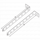8000500 OBSOLETE - Wall Band Extension Bracket, Pair (INCLUDING 2x BOLTS), 300  