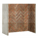 SCA6120 Fireplace Chamber, Rustic Herringbone <!DOCTYPE html>
<html lang=\"en\">
<head>
<meta charset=\"UTF-8\">
<meta name=\"viewport\" content=\"width=device-width, initial-scale=1.0\">
<title>Product Description - Fireplace Chamber, Rustic Herringbone</title>
</head>
<body>
<div class=\"product-description\">
<h1>Fireplace Chamber - Rustic Herringbone</h1>
<p>Enhance the cozy and warm ambiance of your living space with our Rustic Herringbone Fireplace Chamber. Designed to add a touch of traditional elegance, this chamber is perfect for those looking to upgrade their fireplace with a timeless design.</p>

<ul>
<li><strong>Herringbone Pattern:</strong> Classic herringbone design brings a touch of sophistication and warmth to any hearth.</li>
<li><strong>High-Quality Materials:</strong> Constructed with durable materials that can withstand high temperatures and provide lasting beauty.</li>
<li><strong>Easy to Install:</strong> Comes with all necessary fittings for a straightforward installation process.</li>
<li><strong>Dimension Customization:</strong> Available in various sizes to fit a wide range of fireplace dimensions.</li>
<li><strong>Rustic Appeal:</strong> The rustic finish complements traditional and modern decors alike.</li>
<li><strong>Maintenance Friendly:</strong> The chamber surface is easy to clean and requires minimal upkeep.</li>
<li><strong>Heat Resistant:</strong> Engineered to safely contain the heat and enhance the efficiency of your fireplace.</li>
<li><strong>Compatibility:</strong> Suitable for use with gas, electric, and solid fuel appliances.</li>
</ul>
</div>
</body>
</html> fireplace chamber panel, rustic herringbone bricks, herringbone fireplace liner, rustic firebox design, herringbone pattern interior