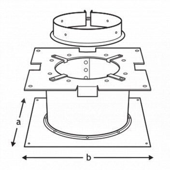 8805525 125mm Ceiling Support, S-Flue <!DOCTYPE html>
<html>
<head>
<title>125mm Ceiling Support for S-Flue</title>
</head>
<body>
<h1>Product Description: 125mm Ceiling Support, S-Flue</h1>
<p>The 125mm Ceiling Support for S-Flue is an essential component for securely installing flue systems through ceilings. Designed for durability and ease of installation, this ceiling support ensures that your S-Flue system is safely anchored and maintains proper clearance from combustible materials.</p>
<ul>
<li><strong>Compatibility:</strong> Perfectly fits 125mm diameter S-Flue pipes.</li>
<li><strong>Material:</strong> Constructed from high-quality, heat-resistant materials to withstand high temperatures.</li>
<li><strong>Design:</strong> Engineered to provide stable support and maintain the required clearance from combustible materials.</li>
<li><strong>Finish:</strong> Features a professional finish to complement the flue and surrounding decor.</li>
<li><strong>Installation:</strong> Easy to install with minimal tools required.</li>
<li><strong>Safety:</strong> Ensures safe passage of flue gases through the ceiling, preventing heat damage and fire risks.</li>
<li><strong>Durability:</strong> Built to last and withstand the rigors of regular flue system operation.</li>
<li><strong>Maintenance:</strong> Low maintenance design for long-term reliability.</li>
<li><strong>Certification:</strong> Complies with relevant safety and building standards.</li>
</ul>
</body>
</html> 125mm Ceiling Support, S-Flue, Flue Bracket, Chimney Pipe Holder, Exhaust Pipe Support