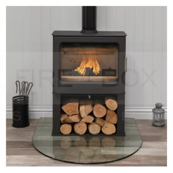 SMP2112 Mendip Ashcott Wide Logstore Stove, 4.7kW, Black, ECODESIGN Ready <!DOCTYPE html>
<html lang=\"en\">
<head>
<meta charset=\"UTF-8\">
<meta http-equiv=\"X-UA-Compatible\" content=\"IE=edge\">
<meta name=\"viewport\" content=\"width=device-width, initial-scale=1.0\">
<title>Mendip Ashcott Wide Logstore Stove</title>
</head>
<body>
<div class=\"product-description\">
<h1>Mendip Ashcott Wide Logstore Stove, 4.7kW, Black</h1>
<ul>
<li>ECODESIGN Ready for reduced emissions and higher efficiency</li>
<li>Heat Output: 4.7kW - ideal for small to medium-sized rooms</li>
<li>Colour: Classic Black finish complementing various interiors</li>
<li>Integrated Logstore for convenient storage of wood logs</li>
<li>Wide Viewing Window for a panoramic view of the flames</li>
<li>Airwash system to keep the glass clean and clear</li>
<li>Constructed from High-Quality Steel for durability and longevity</li>
<li>Easy to operate with user-friendly controls</li>
<li>Top or Rear Flue Outlet for flexible installation options</li>
<li>High-efficiency design to maximize energy usage and reduce costs</li>
<li>5-Year warranty for peace of mind</li>
</ul>
</div>
</body>
</html> Mendip Ashcott Logstore Stove, 4.7kW Stove, Black Woodburner, ECODESIGN Ready Fireplace, Wide Logstore Heating