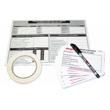 TJ5024 Chimney/Flue Safety Pack (Pad, Tape, Notice Plates & Pen) <!DOCTYPE html>
<html lang=\"en\">
<head>
<meta charset=\"UTF-8\">
<meta name=\"viewport\" content=\"width=device-width, initial-scale=1.0\">
<title>Chimney/Flue Safety Pack Product Description</title>
</head>
<body>
<div id=\"product-description\">
<h1>Chimney/Flue Safety Pack</h1>
<p>Ensure your chimney or flue is maintained and used safely with our comprehensive Chimney/Flue Safety Pack. Perfect for homeowners, landlords, and property managers, this pack contains everything you need for routine safety checks and maintenance.</p>
<ul>
<li><strong>Safety Pad:</strong> Durable pad for recording inspections and maintenance work</li>
<li><strong>High-Temperature Tape:</strong> Resistant tape for securing and sealing joints</li>
<li><strong>Notice Plates:</strong> Clearly marks the type and important details of the chimney/flue system</li>
<li><strong>Permanent Marker Pen:</strong> For writing on safety pad and notice plates
