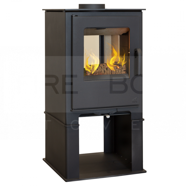 Mendip Loxton 8 SE Double Sided Stove with Logstore, 8kW, Black - SMP1368