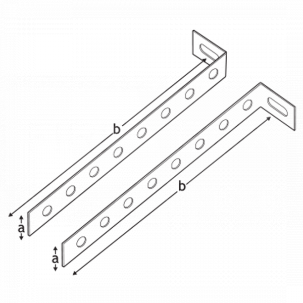 OBSOLETE - Wall Band Extension Bracket, Pair (INCLUDING 2x BOLTS), 300 - 8000500