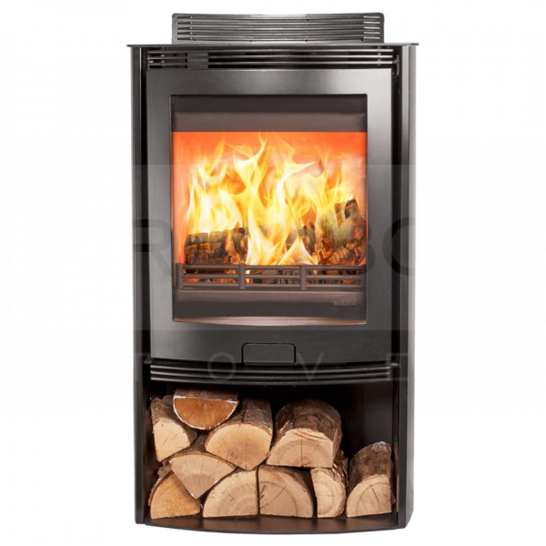 Di Lusso R5 Euro Wood Burning Stove, Curved Black Sides - SDL1304