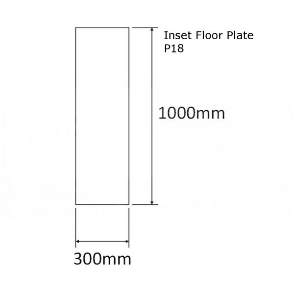 Toughened Glass Inset Stove Floor Plate, 12mm x 100cm x 30cm - SWE2045