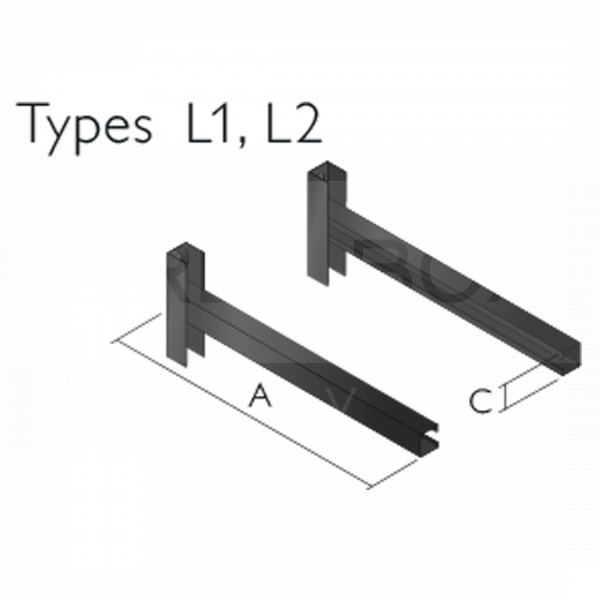 Structural Wall Band Extensions L1, 300mm Length, BLACK - 75B00502